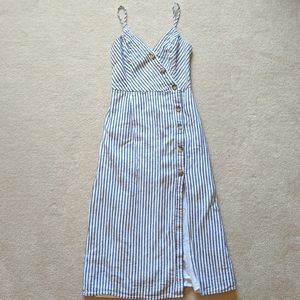 Abercrombie and Fitch Linen Midi Button Dress